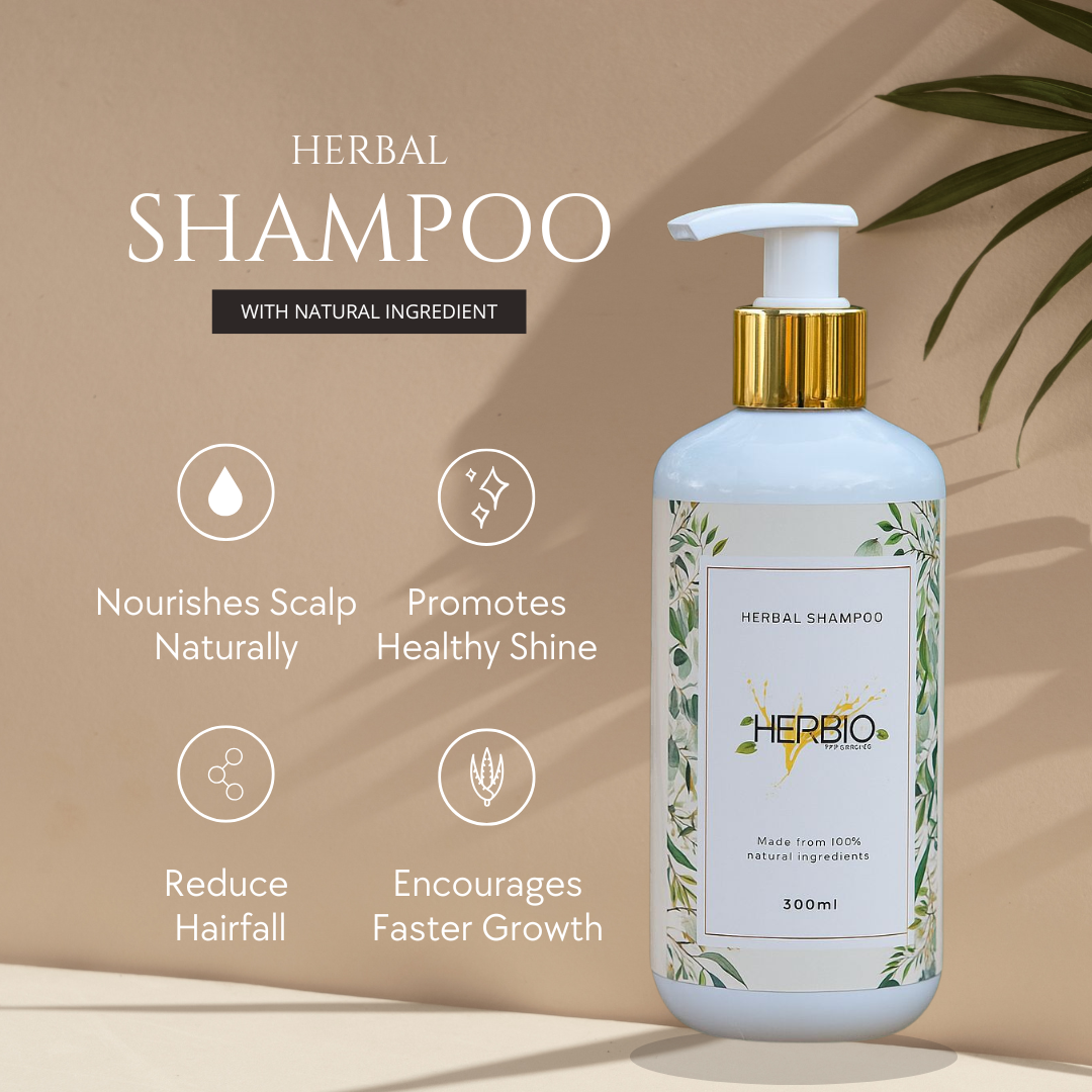 TheHerbio Herbal Shampoo – Gentle Cleanser for Strong & Healthy Hair